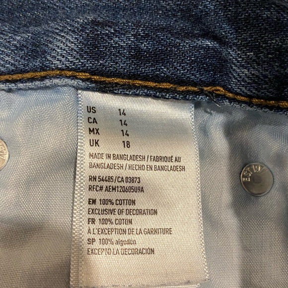 Embroidered American Eagle denim shorts sz 14 - Picture 6 of 6